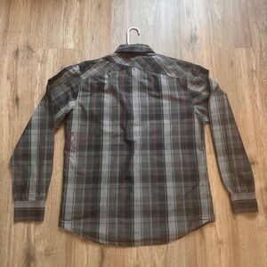 Volcom Black and Gray Casual Button Down Shirt